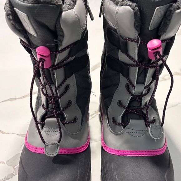 All in Motion | Girls Black Grey Thermolite Ecomade Winter Snow Boots Size 4 - Picture 3 of 14